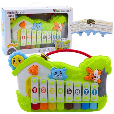 Lean Musikalische Woodland Klavier Xylophon Note Karten 5 Stück