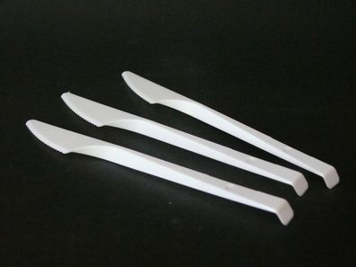 2200 Stück Papstar Economy Einwegmesser Weiß Stabile Messer Plastikmesser Besteck