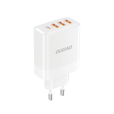 Dudao A30EUL GaN-Wandladegerät 30 W USB-A / USB-C + USB-C – iPhone-Anschluss Kabel