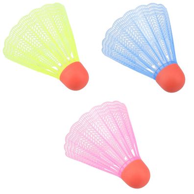 Robuste Nylon-Badmintonbälle mit Gummikopf – 3er-Set