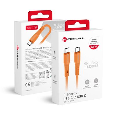 Forcell USB C Kabel 100W PD 5A Schnellladekabel Silikon 1m QC4.0