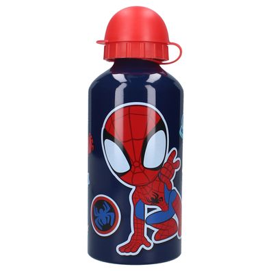 Spiderman Kinder Trinkflasche aus Aluminium 500 ml mit praktischem Verschluss und