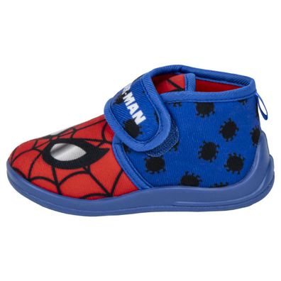 Spiderman Kinder Hausschuhe Halb-Boot, warme Hausstiefel mit Anti-Rutsch-Sohle
