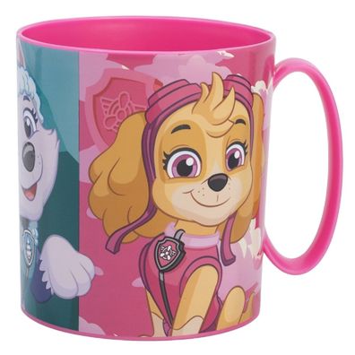Paw Patrol Becher Mikrowellengeeigneter Kunststoffbecher 390?ml – Motivbecher für