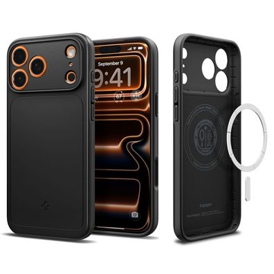 Spigen Thin Fit Case kompatibel mit iPhone 17 Pro Max – Schwarz