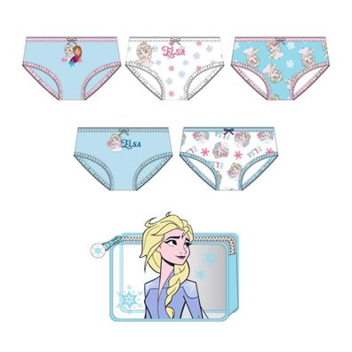 Disney Frozen Kinder 5'Er Unterwäsche Set Mädchen 100% Baumwolle
