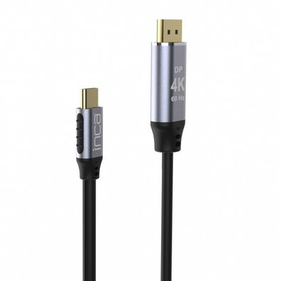 Inca 4K HDMI-Kabel: High-Definition Bildübertragung (60 Hz), Typ-C zu DisplayPort,