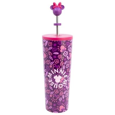 Disney Minnie Mouse Edelstahl Thermobecher 770 ml mit Trinkhalm und Deckel