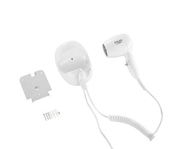 Adler AD 2252 Haartrockner 1600 W mit Wandhalterung ideal für Hotels - Weiß