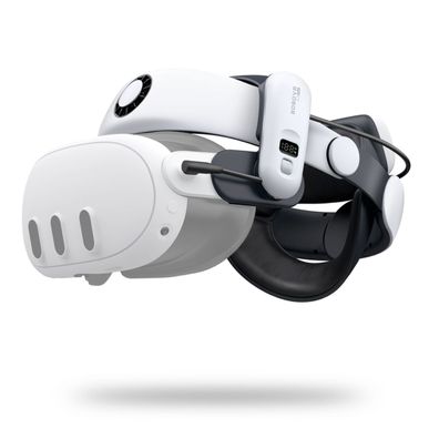 BoboVR S3 Pro Zugentlastungsband für Meta Quest 3 mit B100 Akku Weiß Schwarz