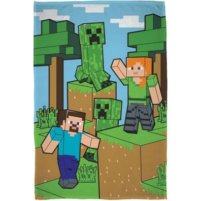 Minecraft Decke 100x150 cm Kuscheldecke weich Wohndecke