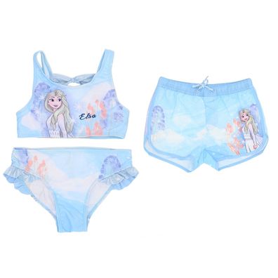 Disney Frozen Bade-Set für Mädchen – Bikini & Shorts für Kinder - Größe: 92