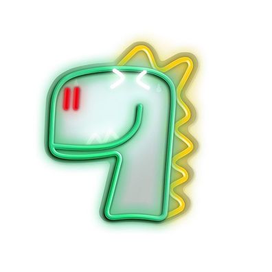 Forever Light FLNJ02 Nachtlicht Neon LED Jurassic DINO Leuchtschild LED Zeichen Grün