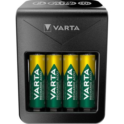 VARTA LCD Universal Charger+ mit Display – Ladegerät für AA, AAA und 9V Akkus