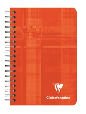 Clairefontaine Notizheft 9x14 kariert m Spirale 50Bl