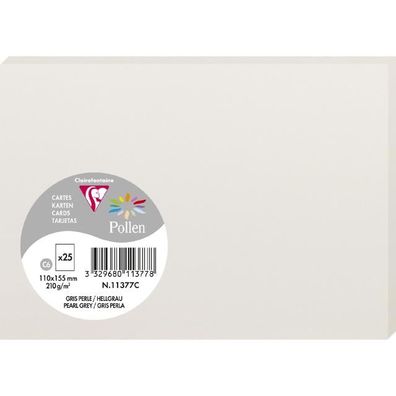 Clairefontaine Karte C6 Pollen 210g hellgrau