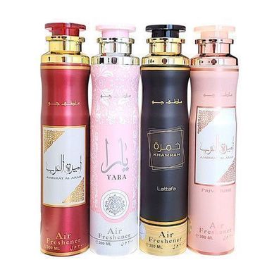 Lattafa Raumduft Set Lufterfrischer Khamrah, Yara, Ameerat Al Arab, Prive Rose