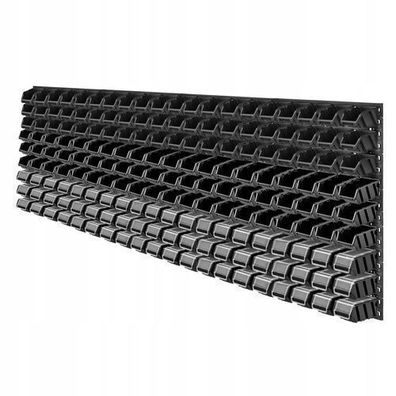 KADAX Werkstattwandregal, Wandplatten, 232 x 78 cm, Schwarz, 180 tlg