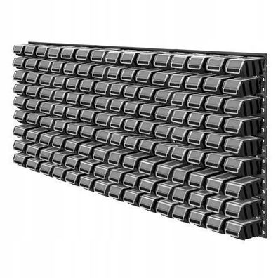 KADAX Werkstattwandregal, Wandplatten, 174 x 78 cm, Schwarz, 135 tlg