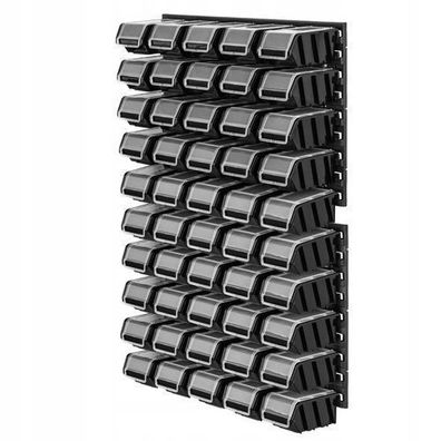 KADAX Werkstattregal, aus Kunststoff, 58x78 cm cm, Schwarz, 50 Stück