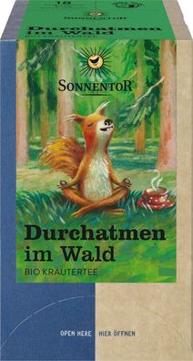 6x Sonnentor Durchatmen im Wald Tee, Doppelkammerbeutel 21,6g