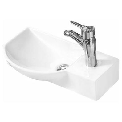 Mexen Hugo Aufsatzwaschtisch links 45 x 24 cm, Weiß - 21254500L
