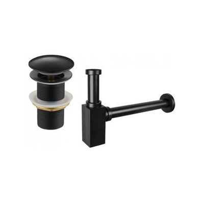 Mexen Quadratischer Waschtischsiphon Schwarz 7991060-70