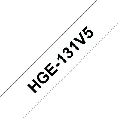 Schriftband HGe-131V5 (5 Stk) Schwarz auf Gold 12mm x 8m