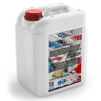 Brennspiritus Farblos 20L Reiniger Entfetter Haushalt Werkstatt Anzünder GiDeli