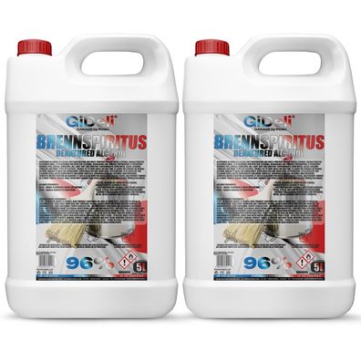 Brennspiritus Farblos 10L Reiniger Entfetter Haushalt Werkstatt Anzünder GiDeli