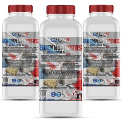 Brennspiritus Farblos 3L Reiniger Entfetter Haushalt Werkstatt Anzünder GiDeli