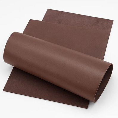 Nubuk Rinderleder and Rindsnappa 1,0-1,5 mm matt Braun - 50×100 / 60×40 / 30×20 cm