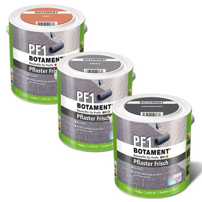 Botament PF1 Pflaster Frisch Lasur für Betonflächen 2,5Liter - Farbe: Grau