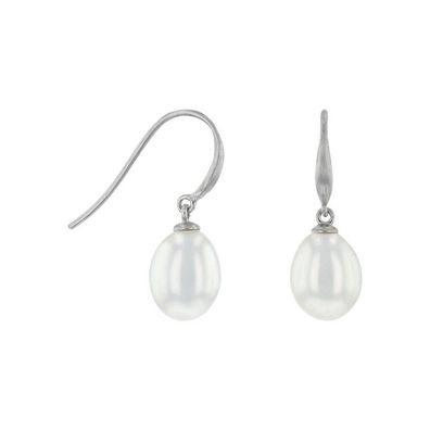 Luna-Pearls - HS1223 - Ohrhänger - 925 Silber rhodiniert - Süßwasser-Zuchtperle