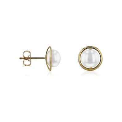 Luna-Pearls - HS1269 - Ohrstecker - 585 Gelbgold - Süßwasser-Perle