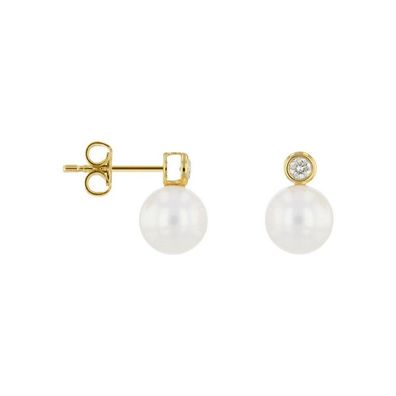 Luna-Pearls - HS1478 - Ohrstecker - 750 Gelbgold - 2 Brill. H SI 0,08 ct