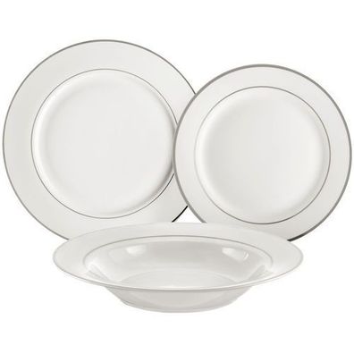 Tafelservice Geschirrset Aura Silver 18-tlg. Ambition