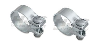 2x HJS Auspuffschelle Breitbandschelle VAG 55 mm
