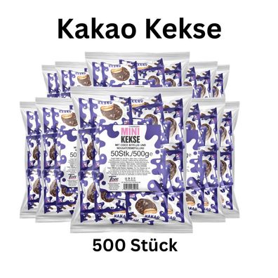 500x Mini Kekse Kakao Wurfmaterial Karneval
