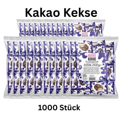 1000x Mini Kekse Kakao Wurfmaterial Karneval