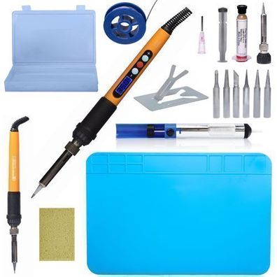 Rosfix Set Lötstation Electric S 60W – 180–500°C LCD | 17-teiliges Kit