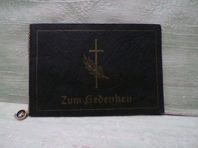 Zum Gedenken 1944 Ostfront edle Trauerkarte -heft verblombt Vater & Sohn