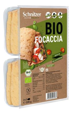 3x Schnitzer Glutenfreiheit Bio Focaccia 220g
