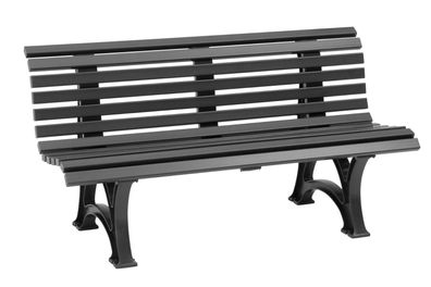 Blome Gartenbank Helgoland 3 Sitzer Graphitgrau Wetterfeste Kunststoffbank 150cm