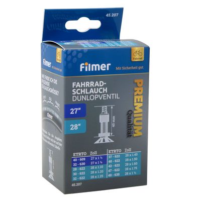 Fahrradschlauch 27-28" Dunlop Ventil Premium Schlauch 30/47-609/635 Fahrradzubehör