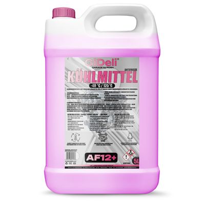 Kühlerfrostschutz Rot 5L AF12+ Kühlmittel -40°C Auto Gebrauchsfertig GiDeli