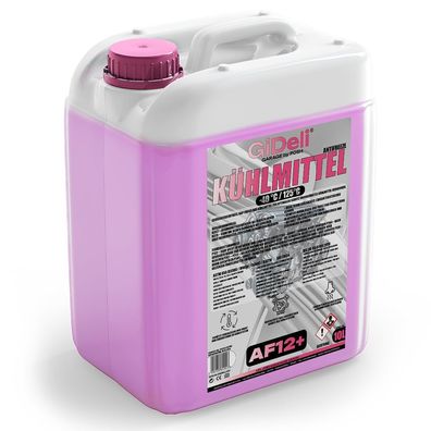 Kühlerfrostschutz Rot 10L AF12+ Kühlmittel -40°C Auto Gebrauchsfertig GiDeli