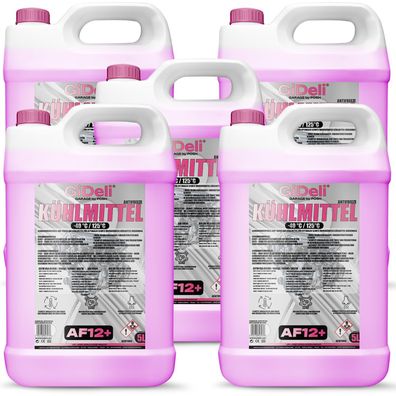Kühlerfrostschutz Rot 25L AF12+ Kühlmittel -40°C Auto Gebrauchsfertig GiDeli