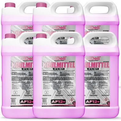 Kühlerfrostschutz Rot 30L AF12+ Kühlmittel -40°C Auto Gebrauchsfertig GiDeli