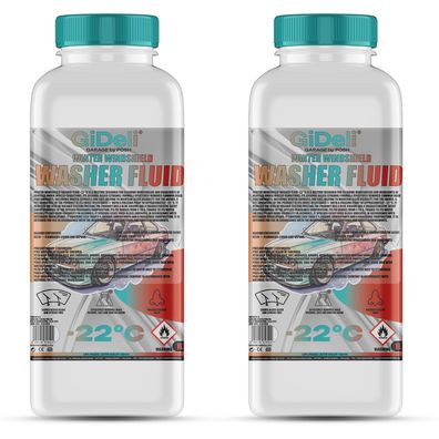 Scheibenfrostschutz -22°C 2L Winter Wischwasser Auto Gebrauchsfertig GiDeli
